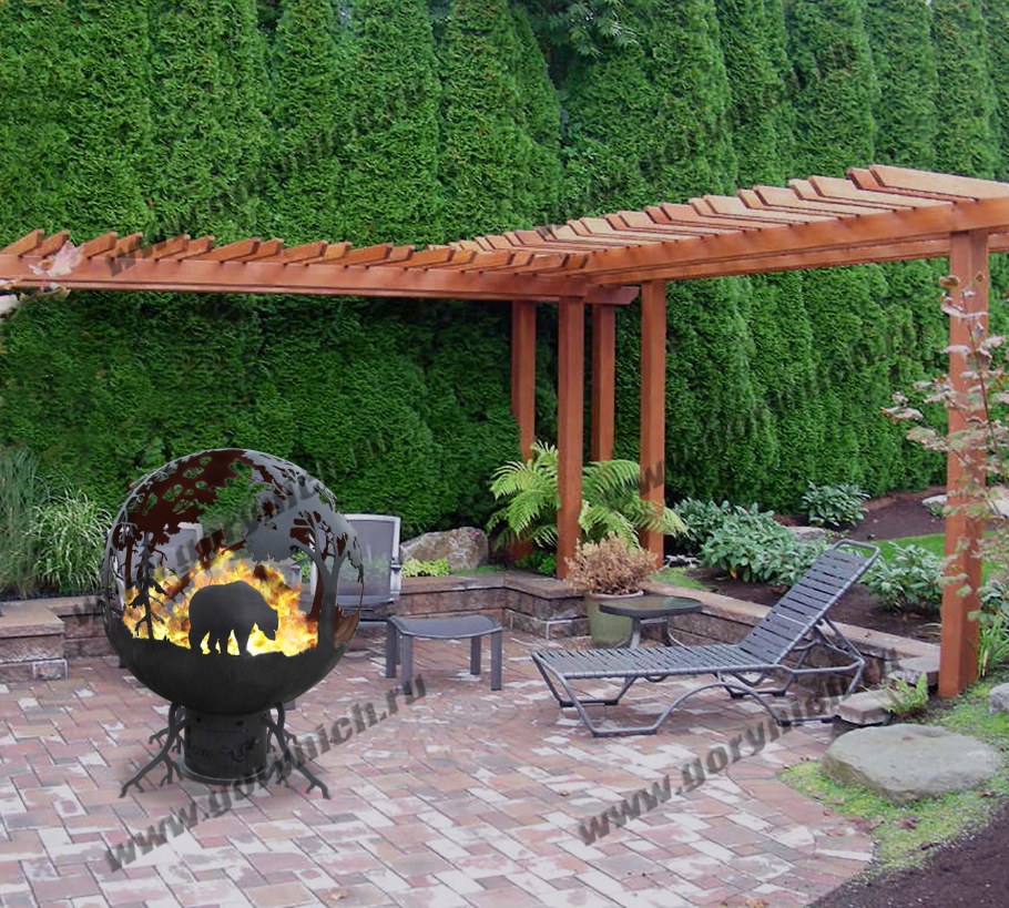 Беседка с костром