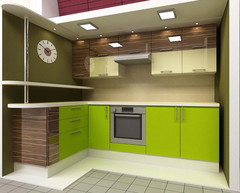 Кухня зебрано лайм