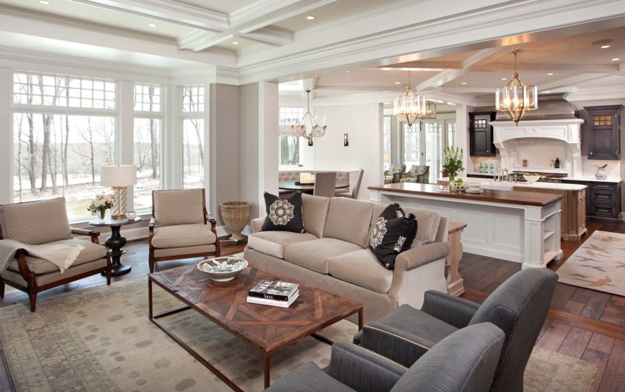 Кухня-гостиная в частном доме