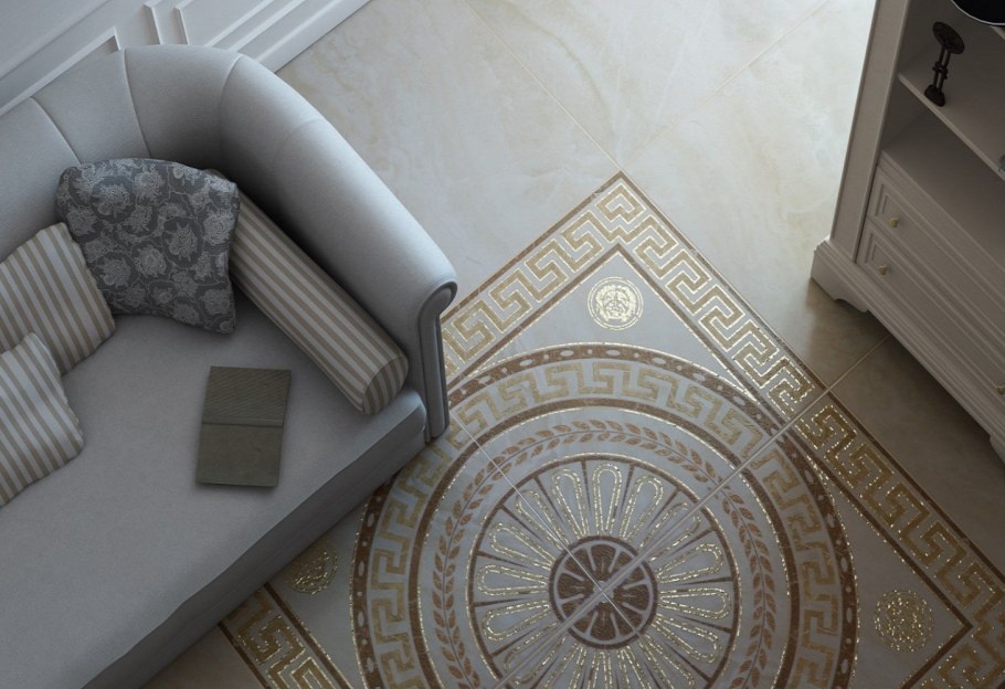 Меандр орнамент в интерьере