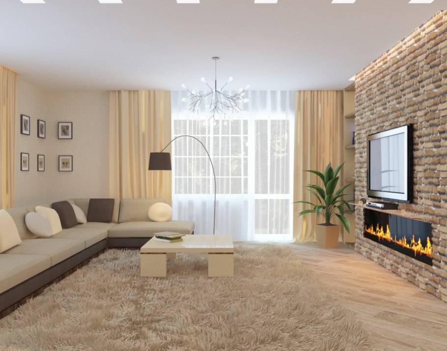 Гостиная в кофейных тонах