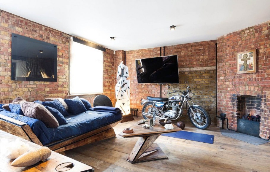 Шторы в стиле лофт в интерьере