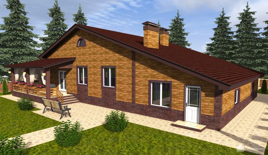 Веранда кирпичная застекление