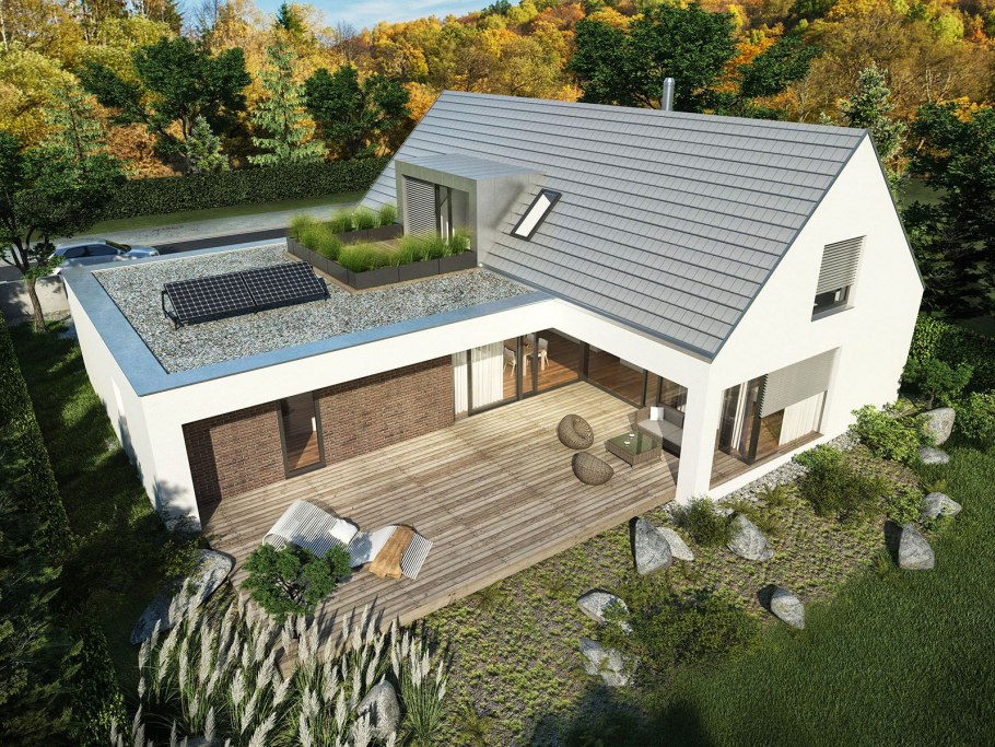 Пристройка к одноэтажному дому