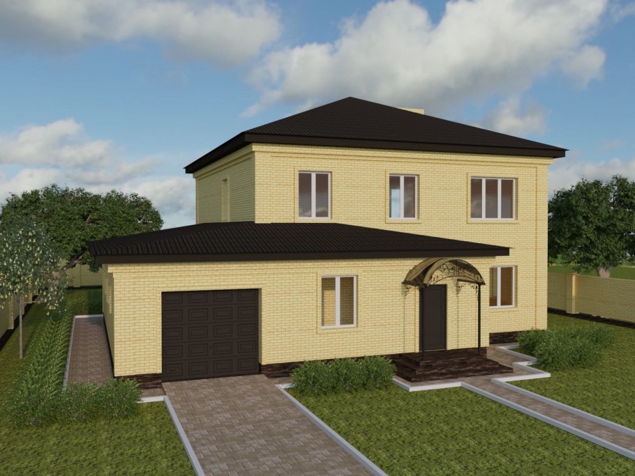 Частный дом с пристройкой