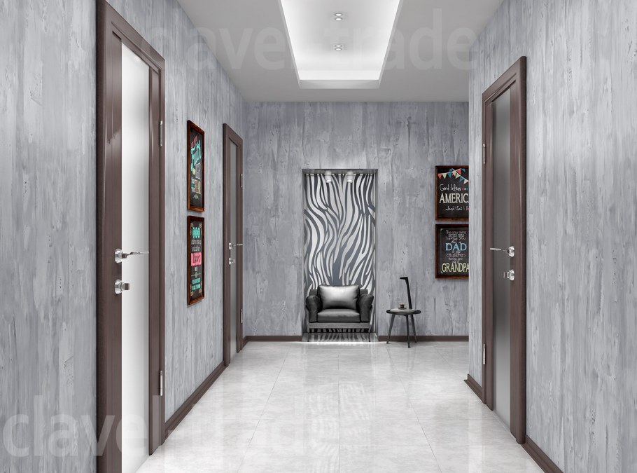 Декоративная штукатурка в узком коридоре