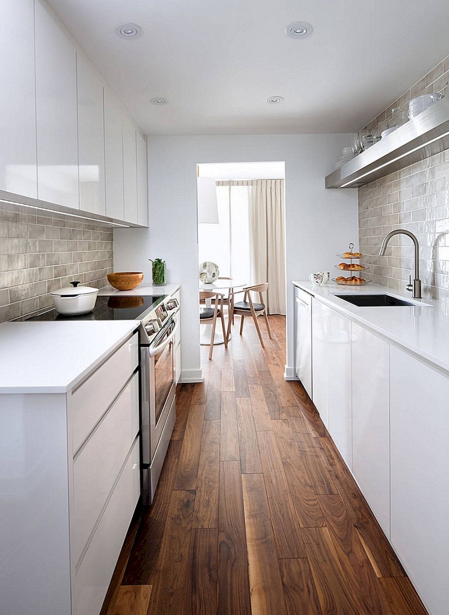 Двухрядная планировка кухни