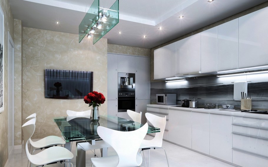 Декоративная штукатурка на кухне