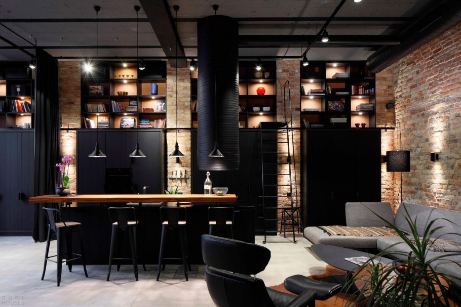 Мини-бар в стиле лофт Индастриал