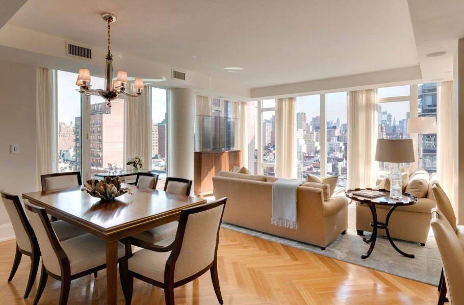 Гостиная с обеденной зоной