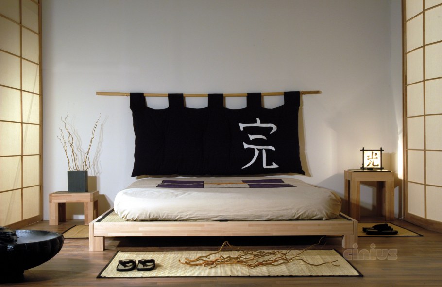 Спинка кровати в японском стиле