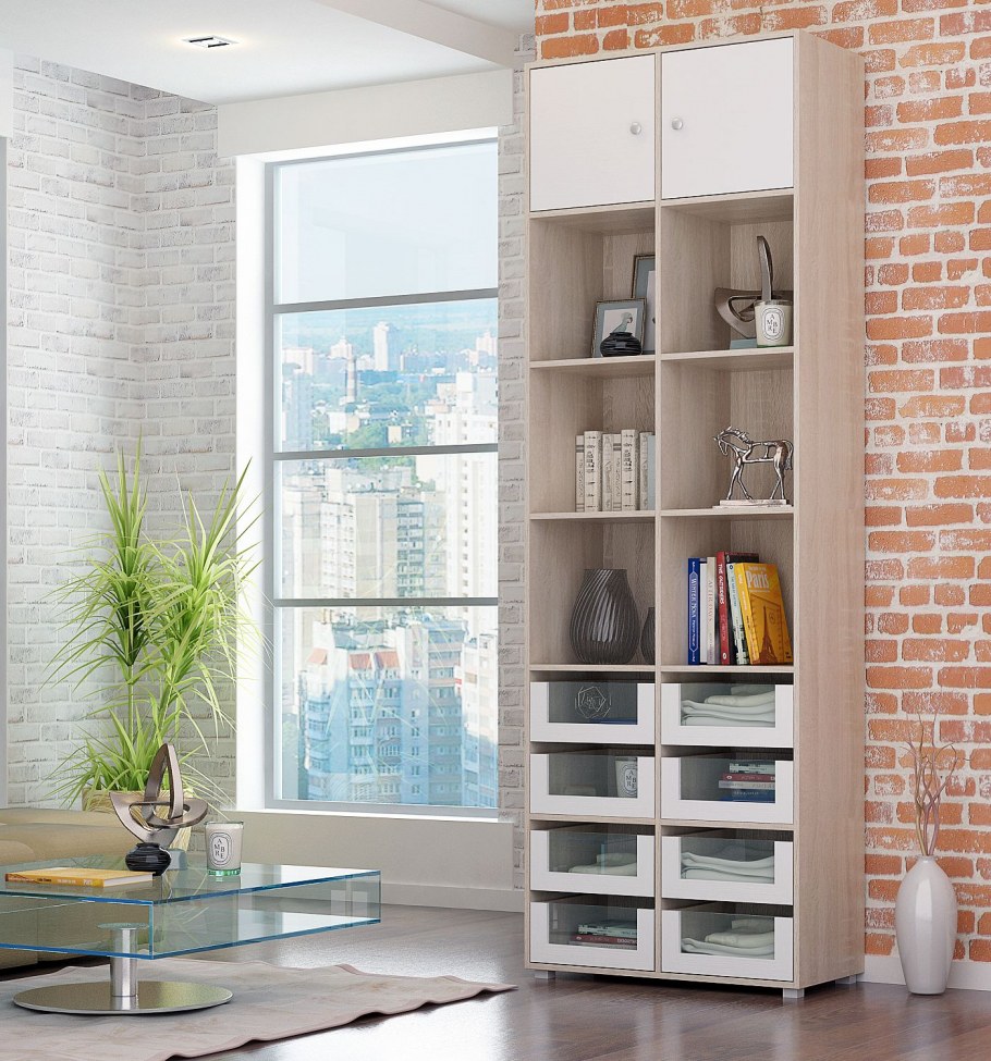 Стеллаж Прайм-62-2 дуб сонома