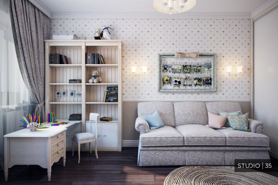 Комната подростка в неоклассическом стиле
