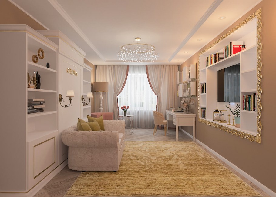 Дизайн детской в стиле Неоклассика 14 кв м