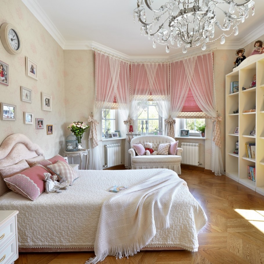 Детская комната для двух девочек в неоклассическом стиле