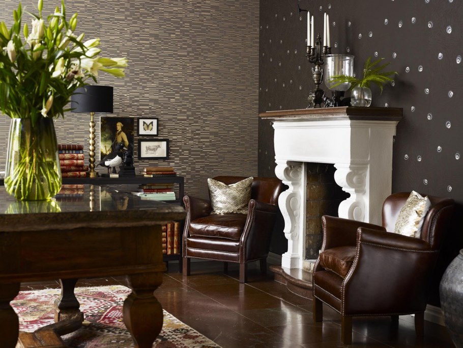 Сочетание с темными обоями