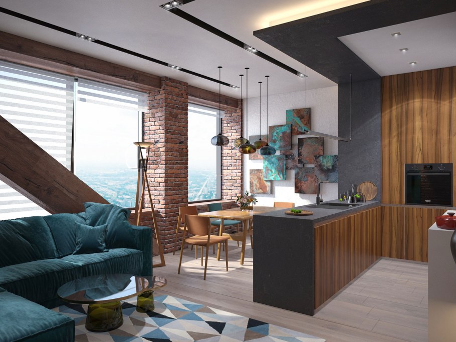 Интерьер в стиле лофт Минимализм