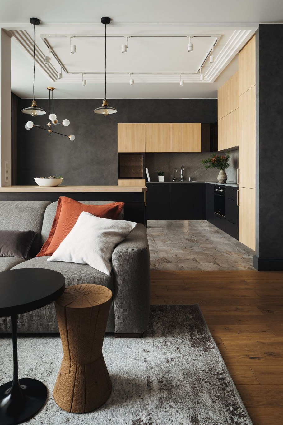 Гостиная в стиле Контемпорари лофт