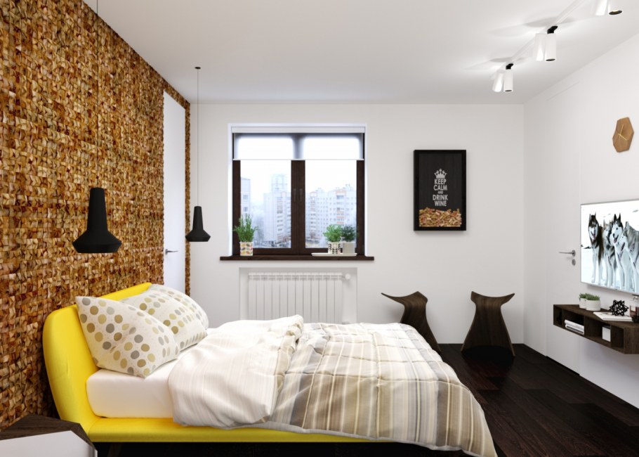 Дизайн студии 30 кв.м в стиле лофт