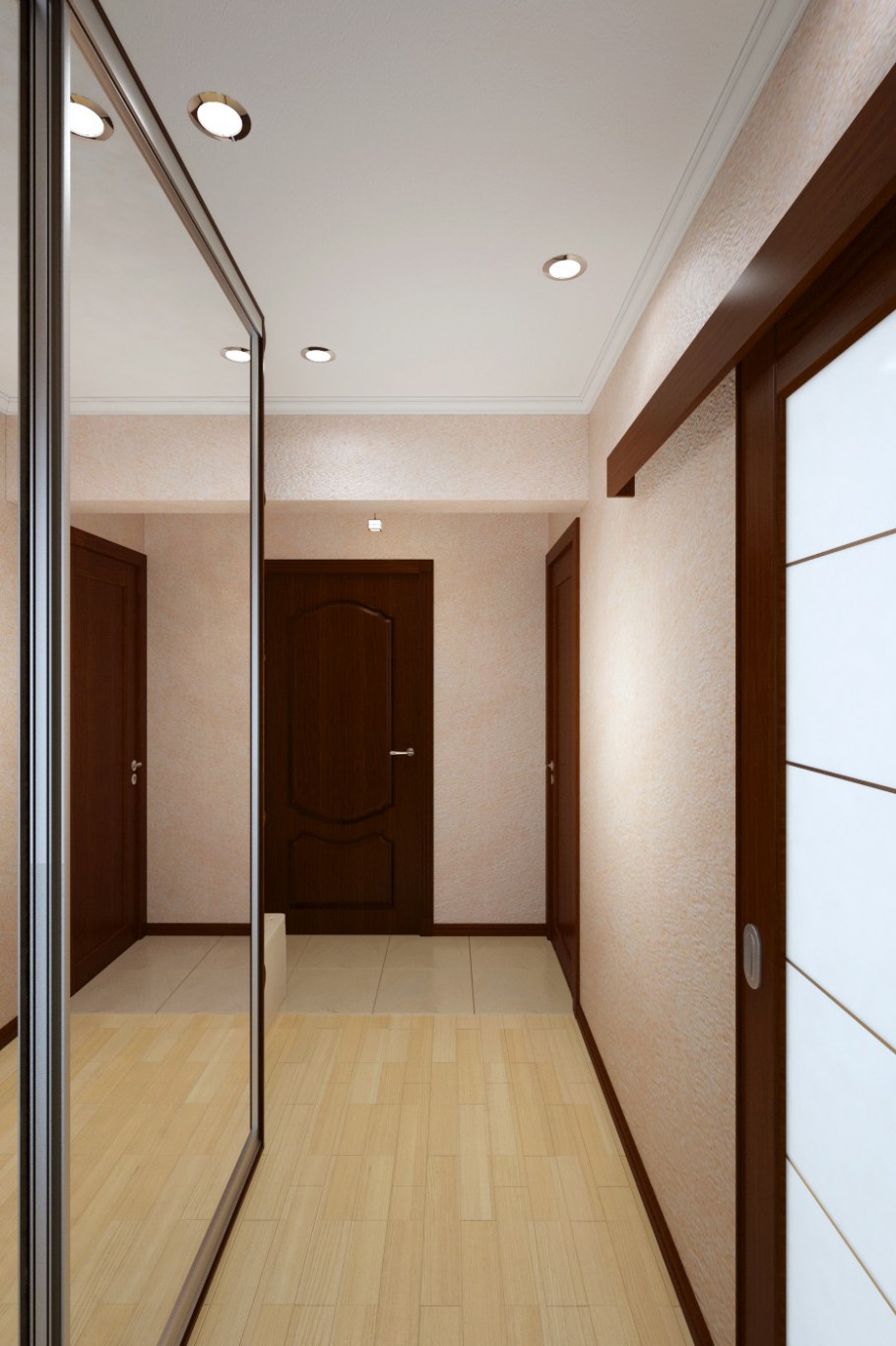 Цвета расширяющие пространство коридора