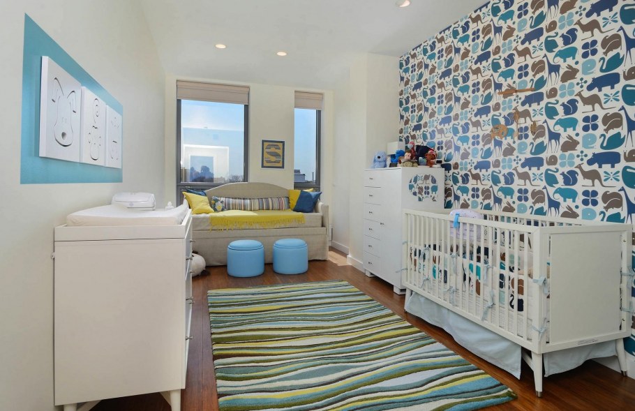 Детская комната с акцентной стеной