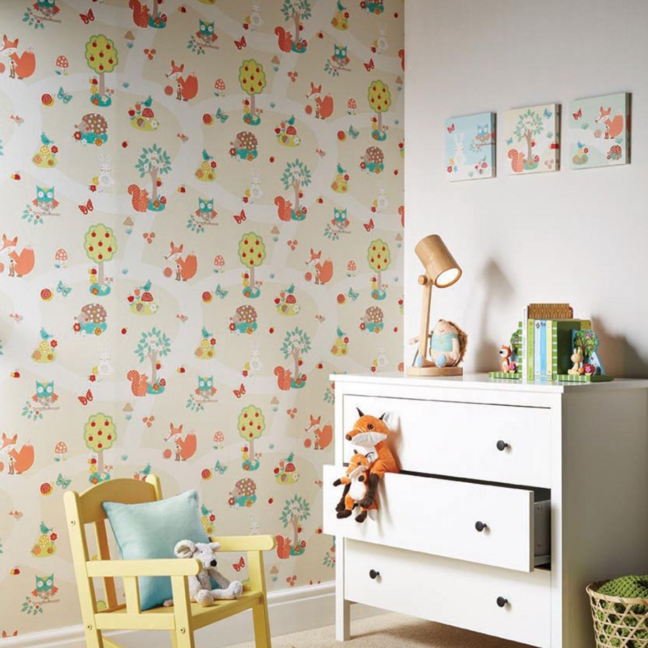 Бирюзовая детская в скандинавском стиле