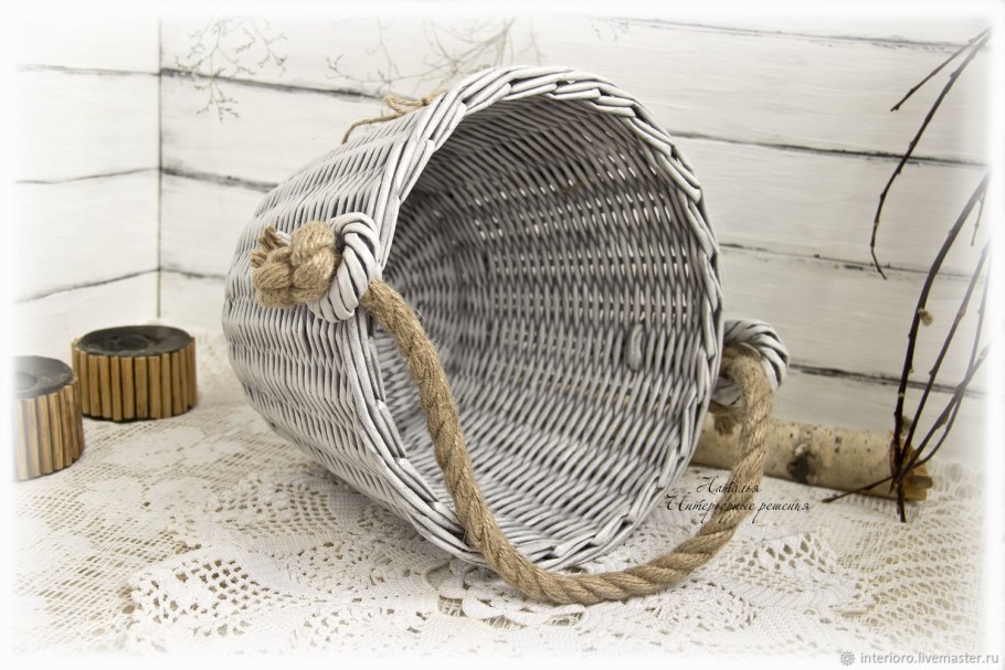 Корзина плетеная прямоугольная