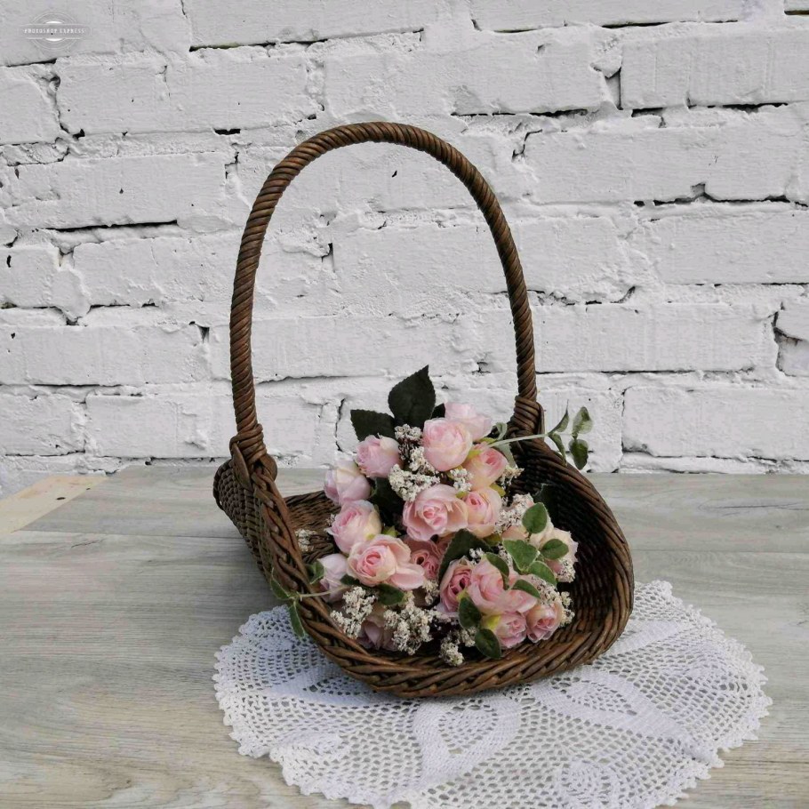 Корзина плетеная круглая