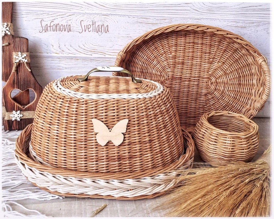 Плетеные корзинки в интерьере