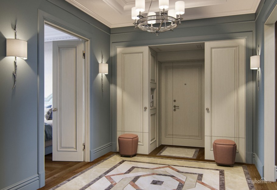 Входная дверь в американском стиле