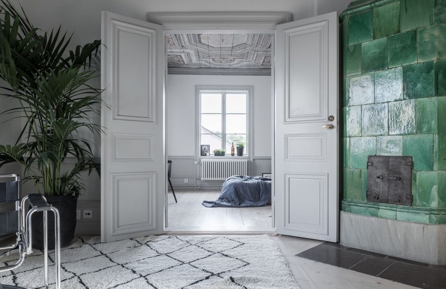 Дверь серая Стокгольм интерьере