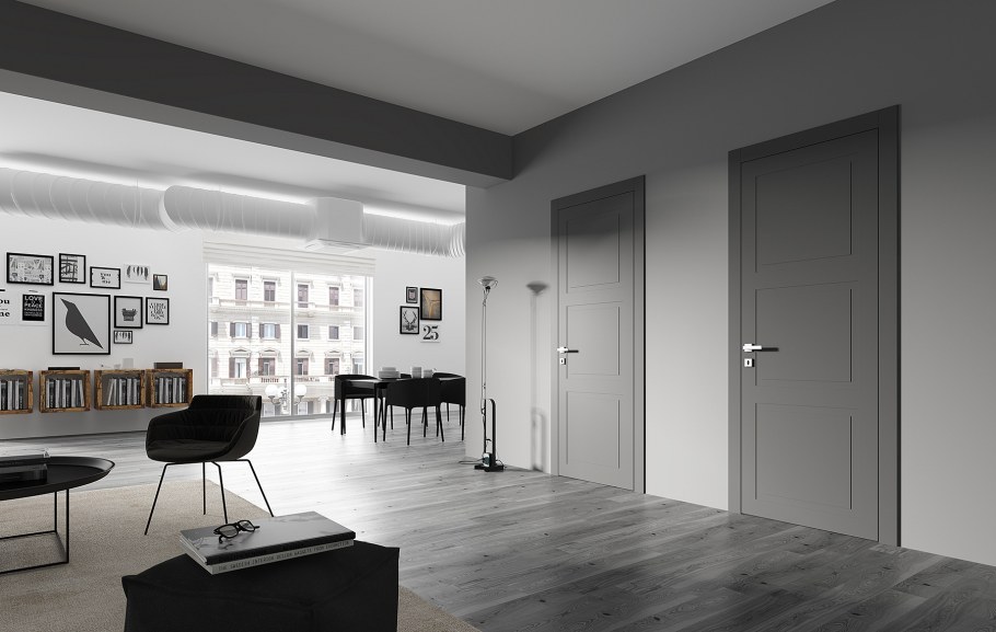 Серые обои в прихожей