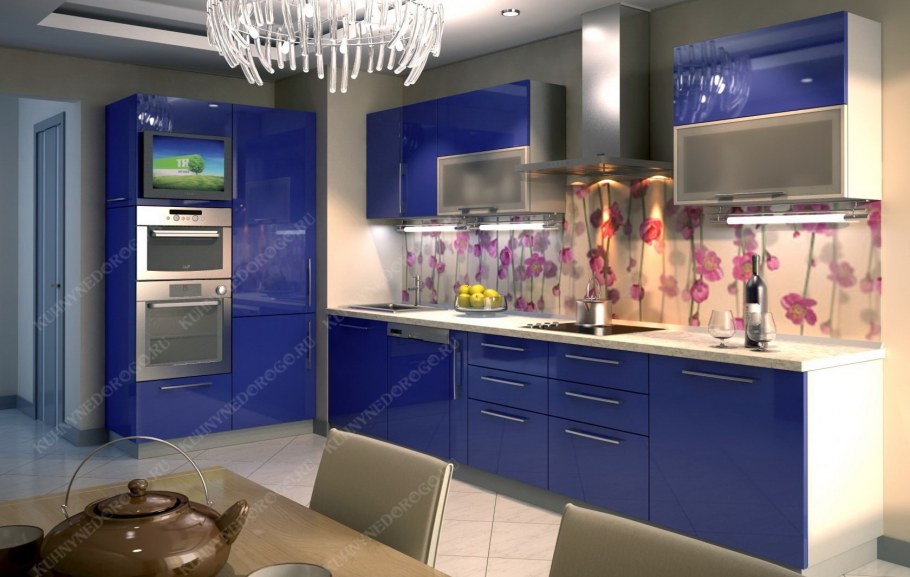 Кухня в синем цвете