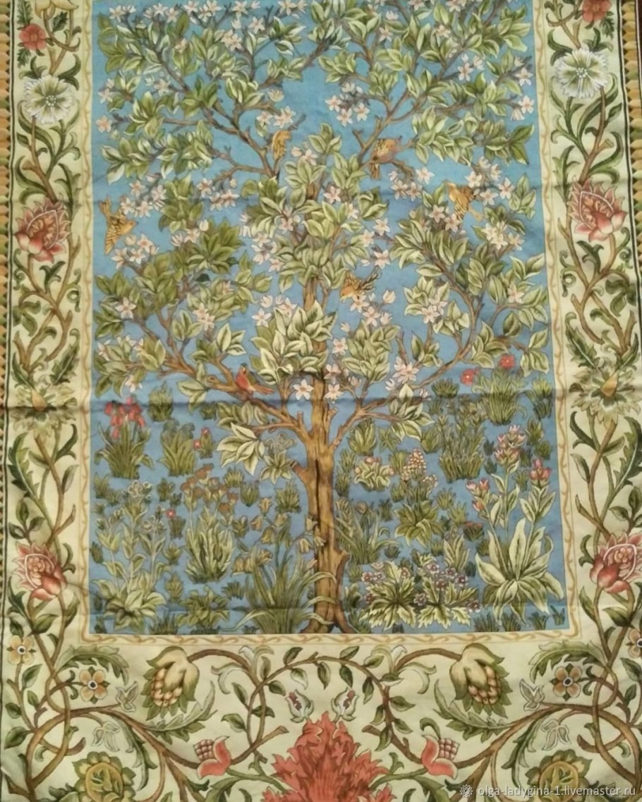 Гобелен в интерьере Уильям Моррис Древо жизни