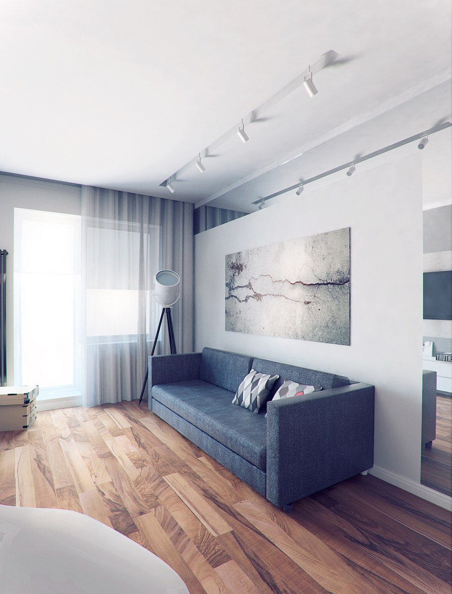 Проект интерьера однокомнатной квартиры