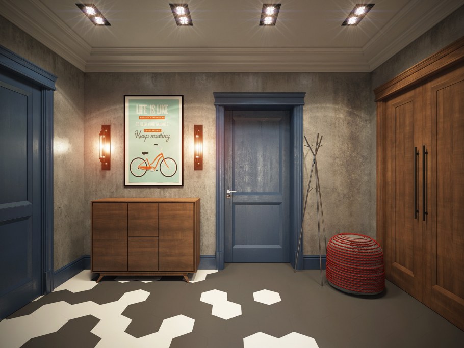 Двери в стиле лофт в интерьере