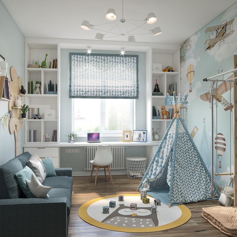 Интерьер комнаты для мальчика 2021