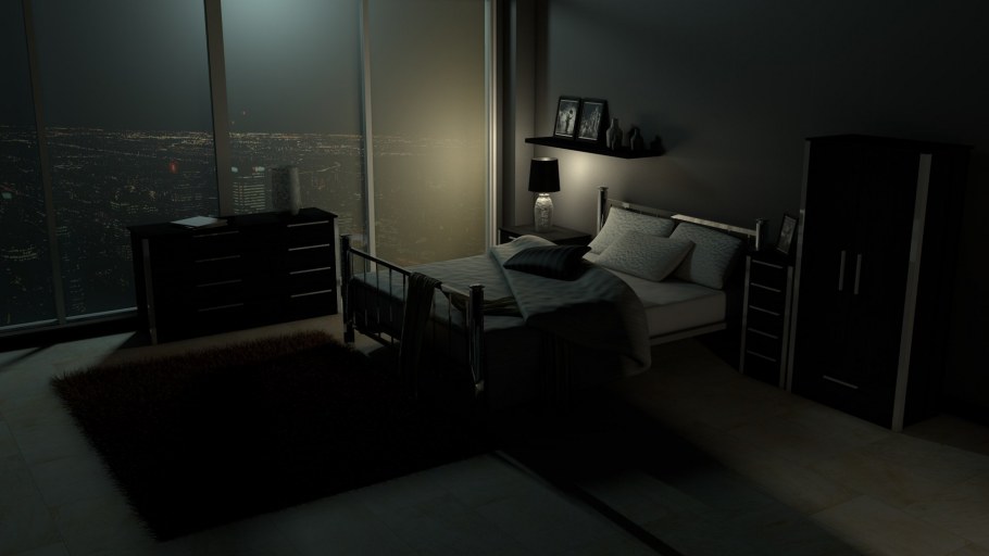 Аниме комната с кроватью