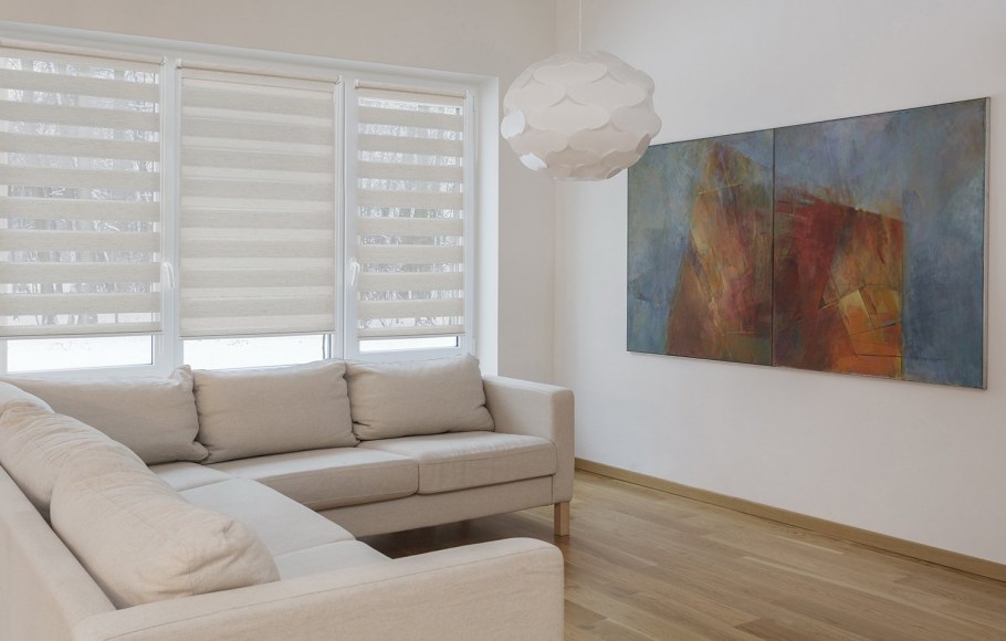 Рулонная штора "день-ночь лён" (408-gr) Delfa