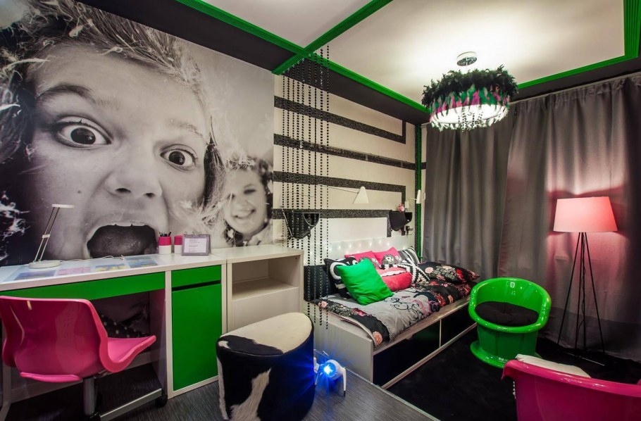 Стены в подростковой комнате для девочки