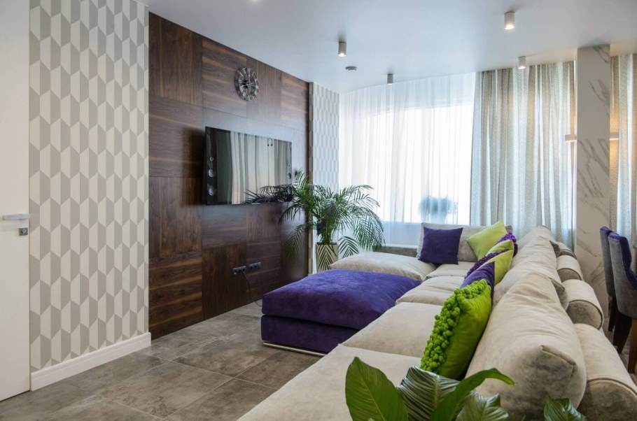 Светильник управляемый светодиодный Almaz 60w RGB R-493-shiny/White-220v-ip44 /2019