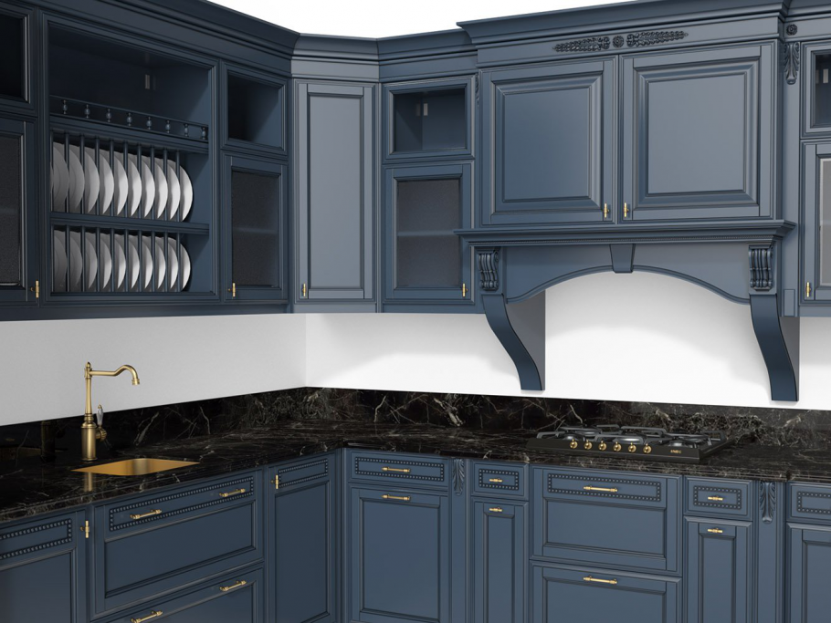 Беатриче кухня тёмная патина