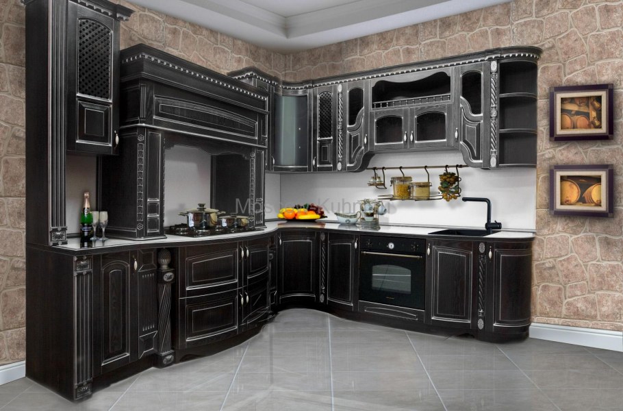 Кухня Гальяно черная
