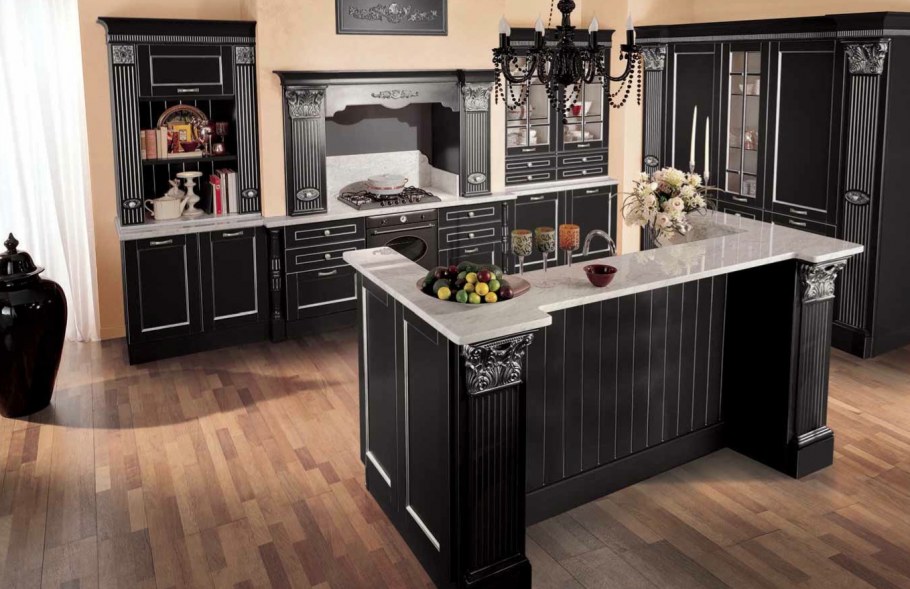 Кухни классика черный цвет