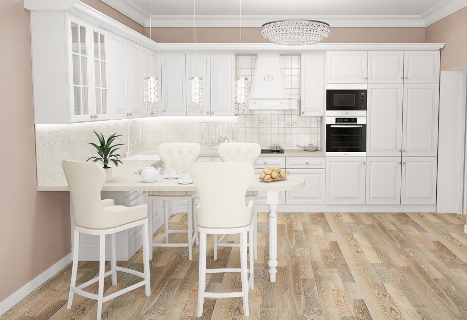 Кухни светло серого цвета