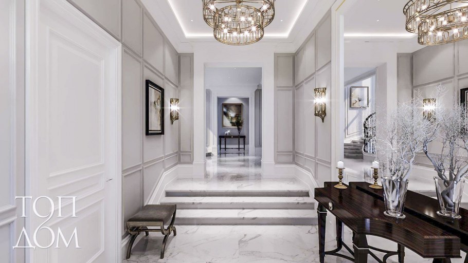 Коридор Неоклассика мрамор