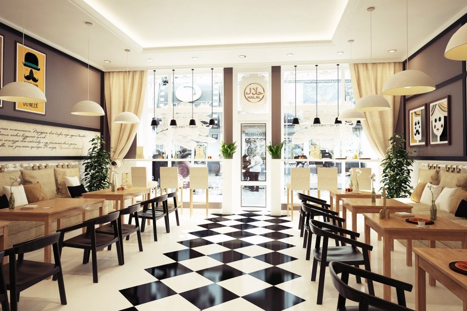 Интерьер кофейни в современном стиле