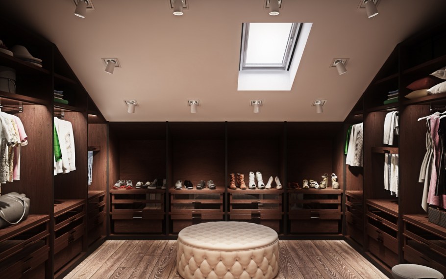 Гардеробная в таунхаусе