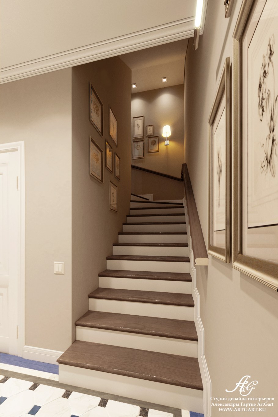 Лестница в таунхаусе Каскад