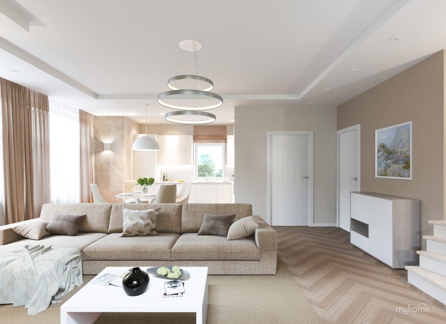 Интерьеры таунхаусов 100 кв